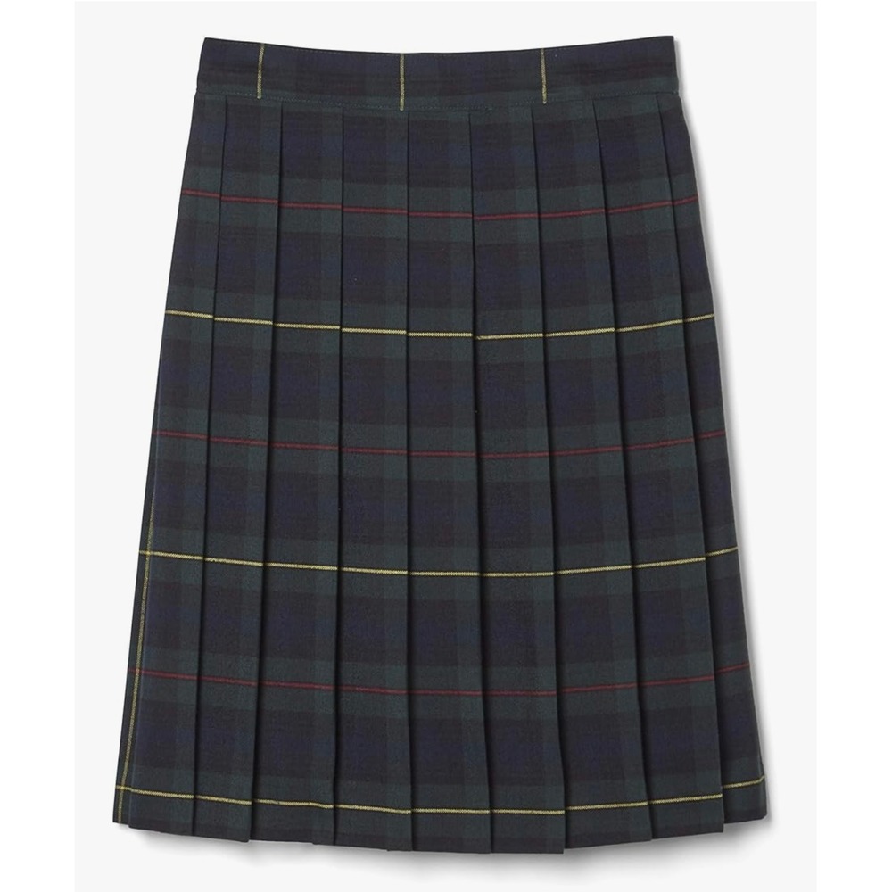 French‎ Toast Girls Plaid Pleated School Skirt Size 14 Navy Green Yellow Red